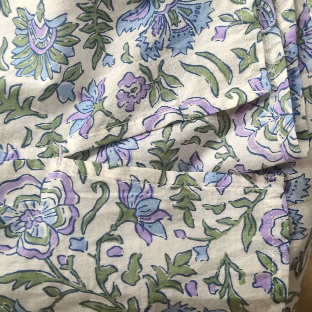 Vineyard Vines Cotton Floral Long Sleeve Top Size 16 - Picture 4 of 11